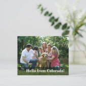 Editable Hello Neighbor, New Address, intro Ankündigungspostkarte (Stehend Vorderseite)