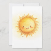 Editable Here Comes The Son Baby Shower Einladung (Rückseite)