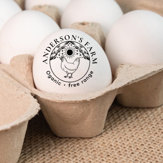 Editable Hexerei Tarot Frische Eier Familienbetrie Gummistempel