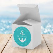 Editable Hintergrundfarbe Anchor Hochzeit Vielen D Runder Aufkleber