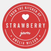 EDITABLE Hintergrundfarbe aus der Küche von Runder Aufkleber (Vorderseite)