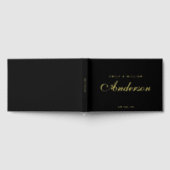 Editable Hintergrundfarbe Elegante Hochzeitsschrif Gästebuch (Voll)