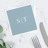 Editable Hintergrundfarbe Hochzeit Monogram Napkin Serviette