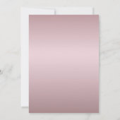 Editable Hochzeit Einladung in Rose Gold (Rückseite)