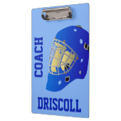 Editable Hockey Coach Clipboard Klemmbrett (Links)