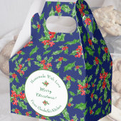 Editable Holiday Backgeschenk Blue Frohe Weihnacht Geschenkschachtel