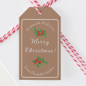 Editable Holiday Backgeschenk Brown Frohe Weihnach Geschenkanhänger