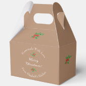 Editable Holiday Backgeschenk Brown Frohe Weihnach Geschenkschachtel (Vorderseite)