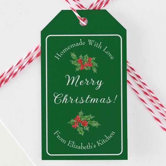 Editable Holiday Backgeschenk Grün Frohe Weihnacht Geschenkanhänger