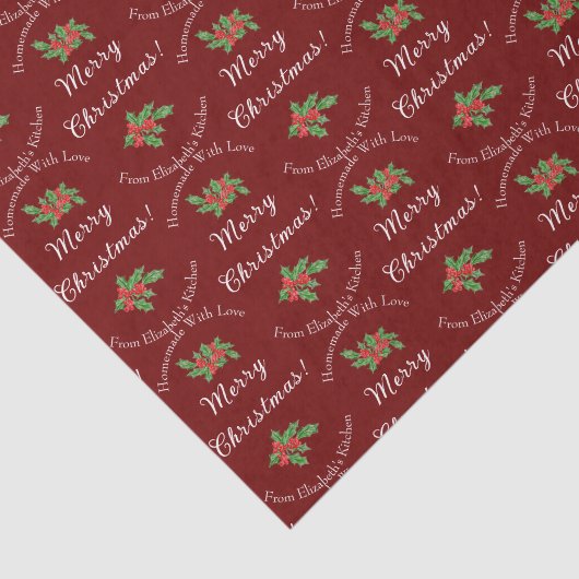 Editable Holiday Backgeschenk Rot Frohe Weihnachte Seidenpapier (Ausschnitt)