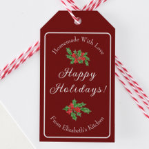 Editable Holiday Backgift Rotes Happy Holidays