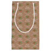 Editable Holiday Baking Geschenk Brown Happy Holid Kleine Geschenktüte (Vorderseite)