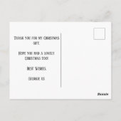 Editable Holiday Christmas Vielen Dank Postkarte (Rückseite)