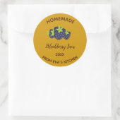 Editable Homemade BlackBerry Jam Runder Aufkleber (Tasche)