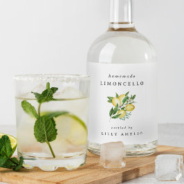 Editable Homemade Limoncello Alkoholflaschenetikett