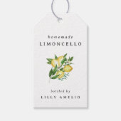 Editable Homemade Limoncello Favor Tag Geschenkanhänger (Vorderseite)