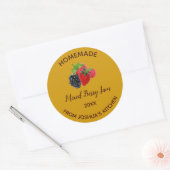 Editable Homemade Mixed Berry Jam Runder Aufkleber (Umschlag)