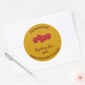 Editable Homemade Raspberry Jam Runder Aufkleber (Umschlag)