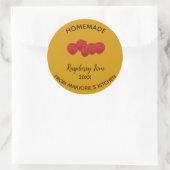 Editable Homemade Raspberry Jam Runder Aufkleber (Tasche)