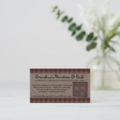 EDITABLE Homesped Country Style Business Card Visitenkarte (Stehend Vorderseite)