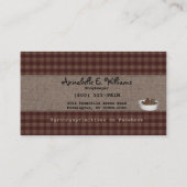 EDITABLE Homesped Country Style Business Card Visitenkarte (Rückseite)