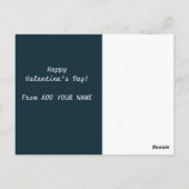 Editable Hoppy Niedlich bunnies Valentine's Day Postkarte (Rückseite)