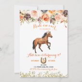 Editable Horse Cowgirl Einladung (Vorderseite)