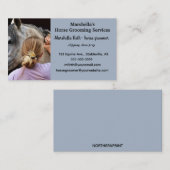Editable Horse Groomer Visitenkarte (Vorne/Hinten)
