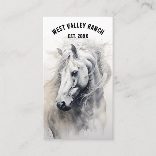 Editable Horse Ranch Business Card Visitenkarte (Vorderseite)