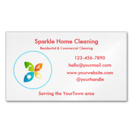 Editable House Cleaning Business Card  Magnetische Visitenkarte