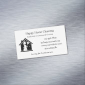 Editable House Cleaning Business Card  Magnetische Visitenkarte (Beispiel)