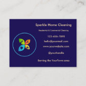 Editable House Cleaning Business Card  Visitenkarte (Vorderseite)