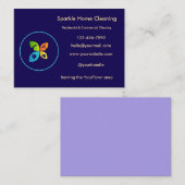 Editable House Cleaning Business Card  Visitenkarte (Vorne/Hinten)