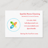 Editable House Cleaning Business Card Visitenkarte (Vorderseite)