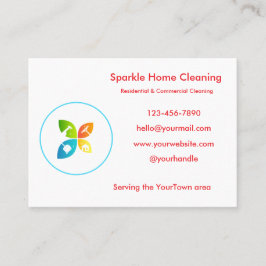 Editable House Cleaning Business Card  Visitenkarte