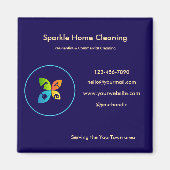 Editable House Cleaning Business Magnet Modern Des (Vorne)
