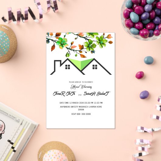 Editable House Warming Invitation, House Warming P Acryleinladungen (Insitu (Feier))