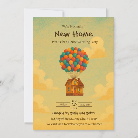 Editable Housewarming Invitation Einladung (Vorderseite)