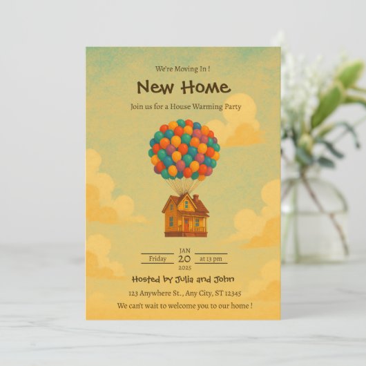 Editable Housewarming Invitation Einladung (Stehend Vorderseite)
