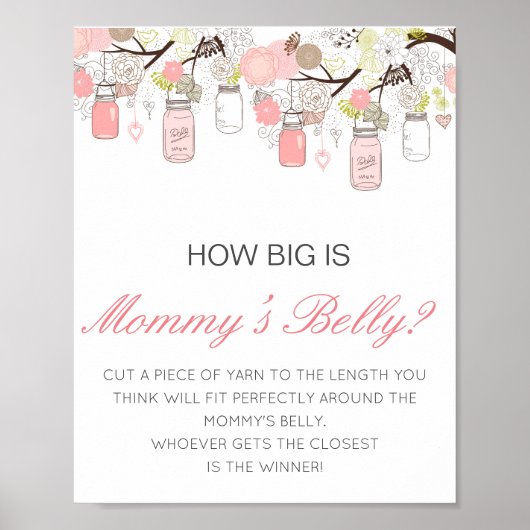 Editable How Big is Mommy's Bly Game Poster (Vorne)