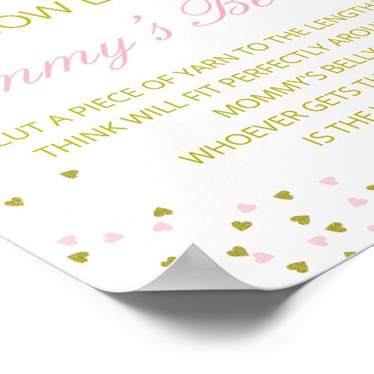 Editable How Big is Mommy's Bly Game Poster (Ecke)