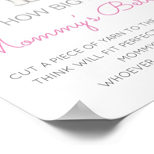 Editable How Big is Mommy's Bly Game Poster (Ecke)