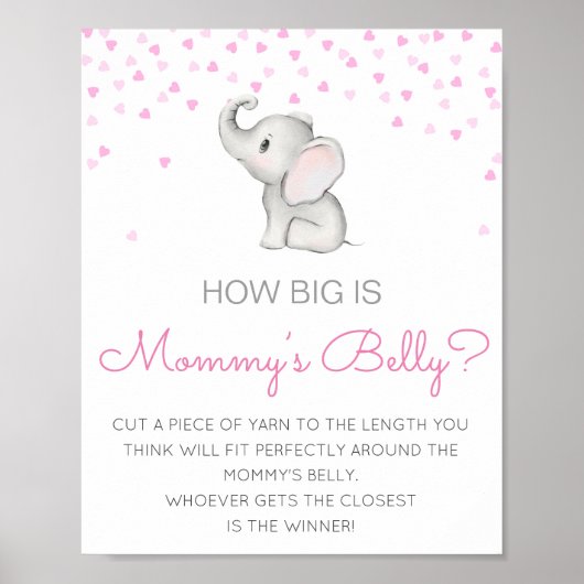 Editable How Big is Mommy's Bly Game Poster (Vorne)