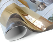 Editable Hund Browns Pitbull Geschenkpapier (Rolleneckpunkt)