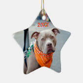 Editable Hund mit Bandana Keramikornament (Rechts)