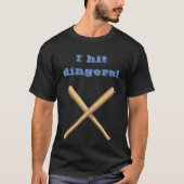 Editable I Hit Dingers Baseball T-Shirt (Vorderseite)