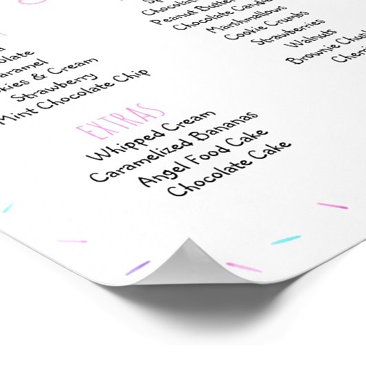 Editable Ice Cream Sundae Poster (Ecke)