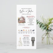 Editable Infographic Wedding Program Template (Stehend Vorderseite)