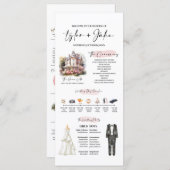 Editable Infographic Wedding Program Template (Vorne/Hinten)