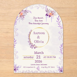 Editable Intimate Garden Wedding Invitation Acryleinladungen